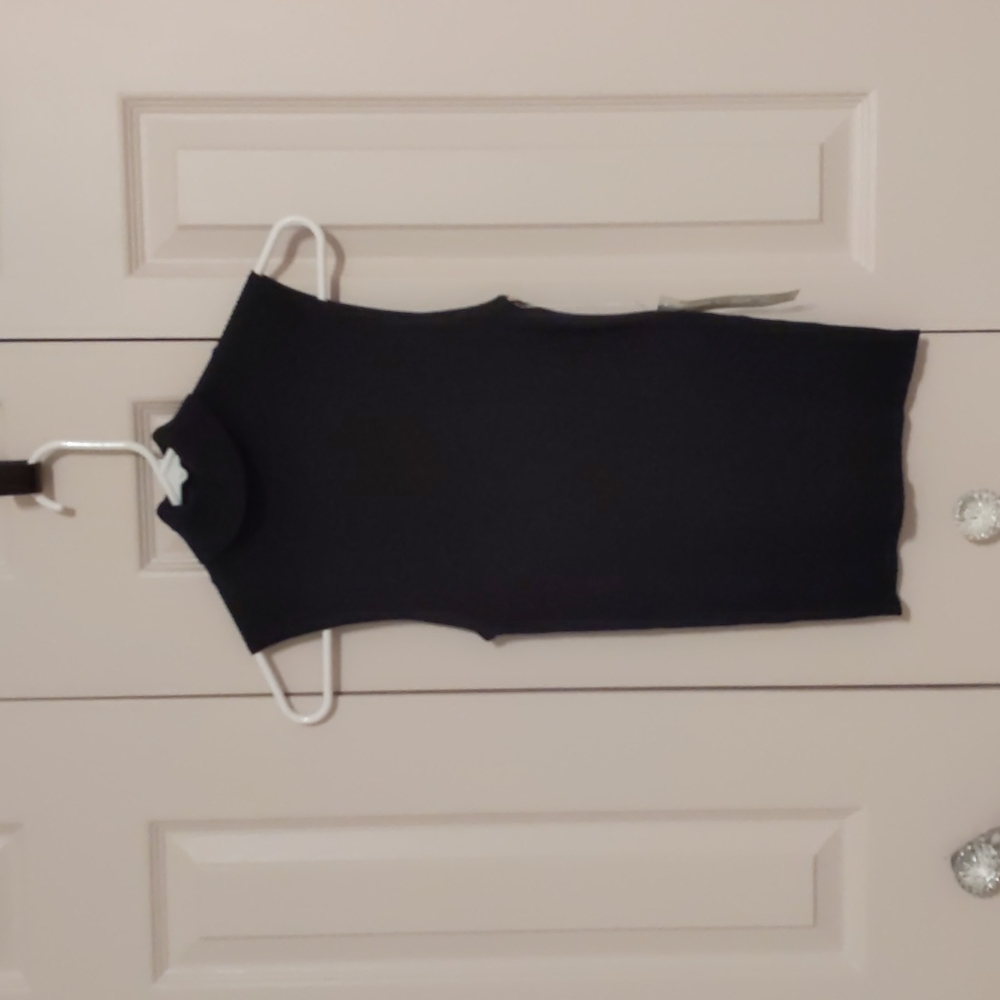 Black turtle neck sweater.